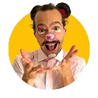 Portrait expressif du clown Biglotron
