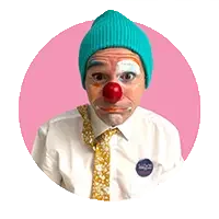 Portrait dubitatif du clown Velours